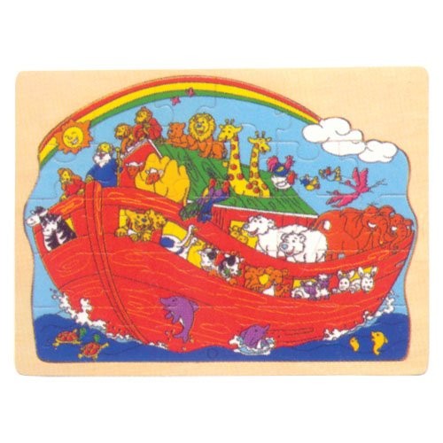 Noé bárkája fa puzzle 28 db-os